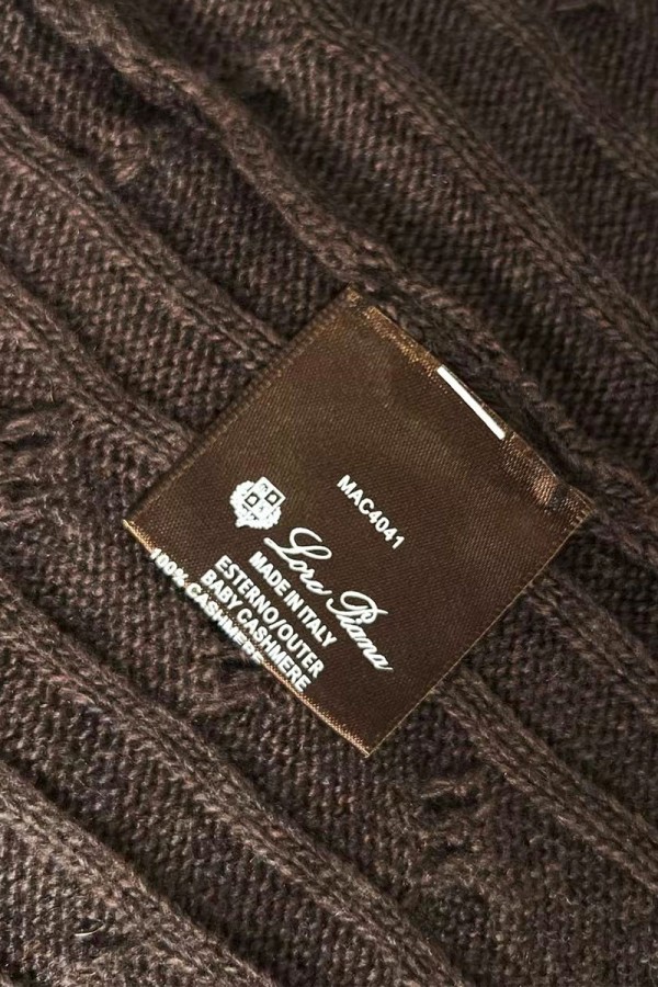 Кашемировый свитер Loro Piana Premium zip-up - Brown