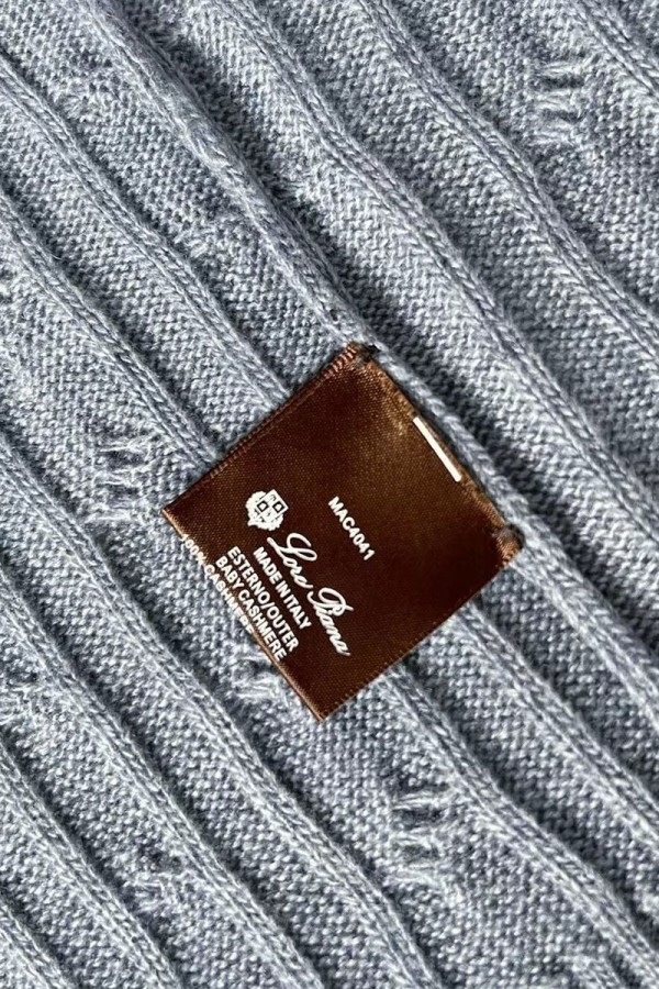 Кашемировый свитер Loro Piana Premium zip-up - Grey