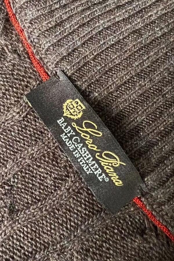 Кашемировый свитер Loro Piana Premium zip-neck - Brown