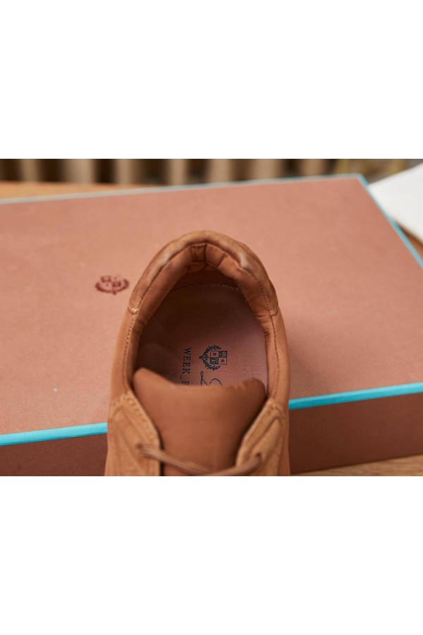 Замшевые кроссовки Loro Piana Week End Walk - Brown