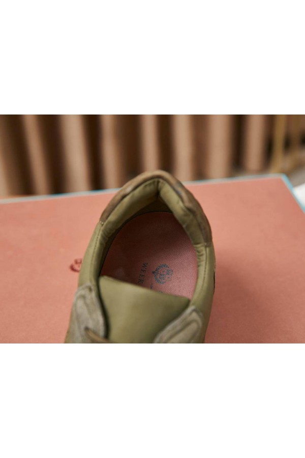 Замшевые кроссовки Loro Piana Week End Walk - Green