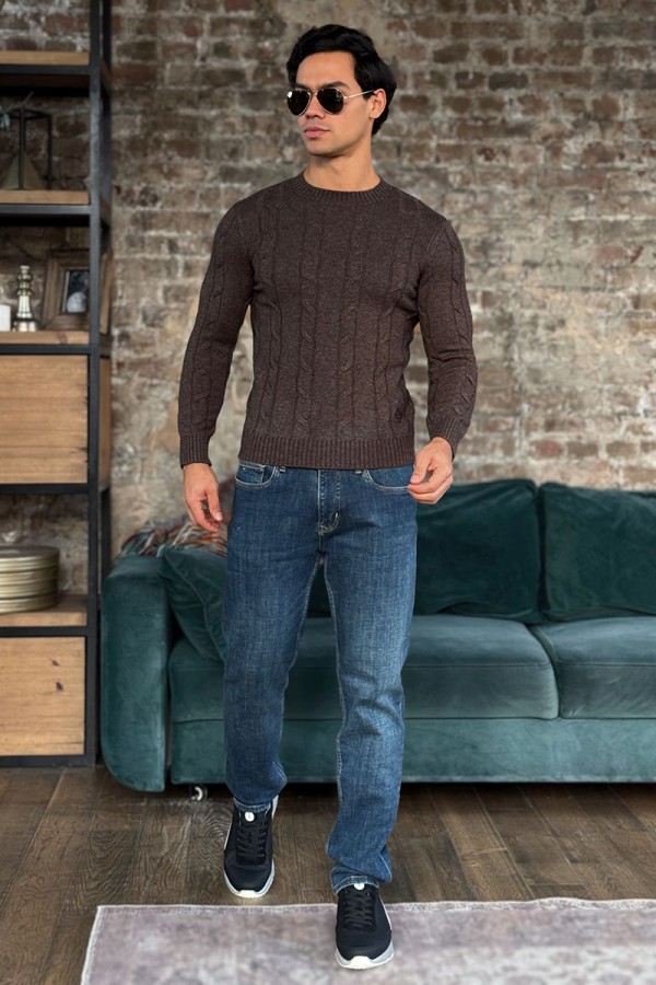 Мужской свитер Loro Piana premium - Brown