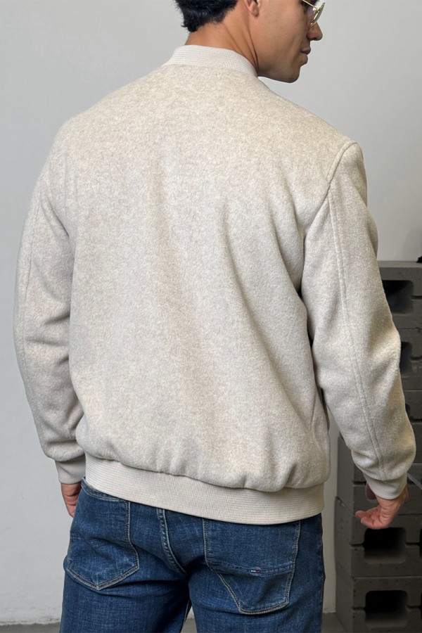 Мужской бомбер Loro Piana бежевого цвета