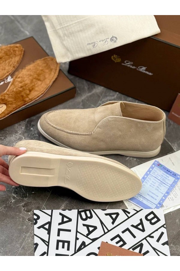 Мужские лоферы с меховой стелькой Loro Piana