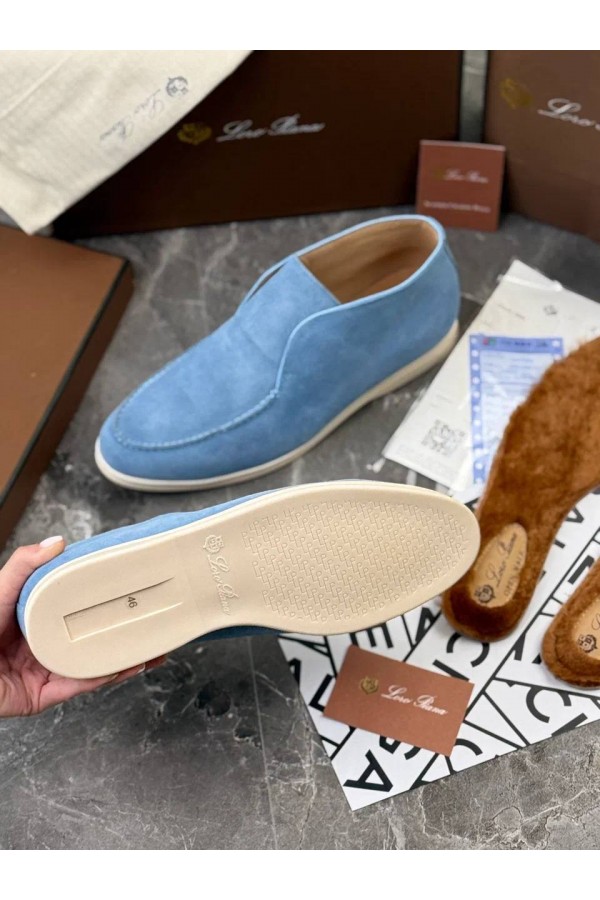 Мужские лоферы с меховой стелькой Loro Piana