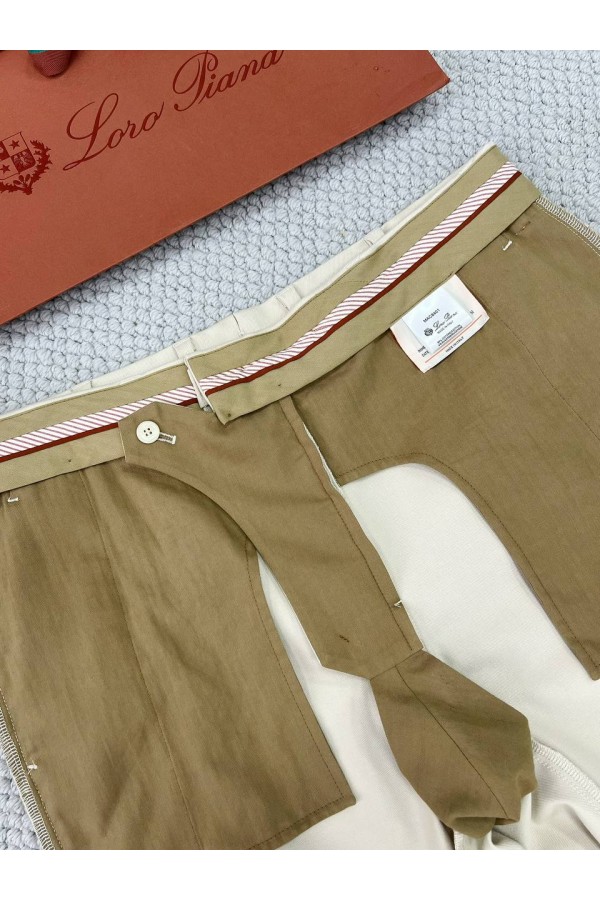 Мужские брюки Loro Piana Premium - Light Beige