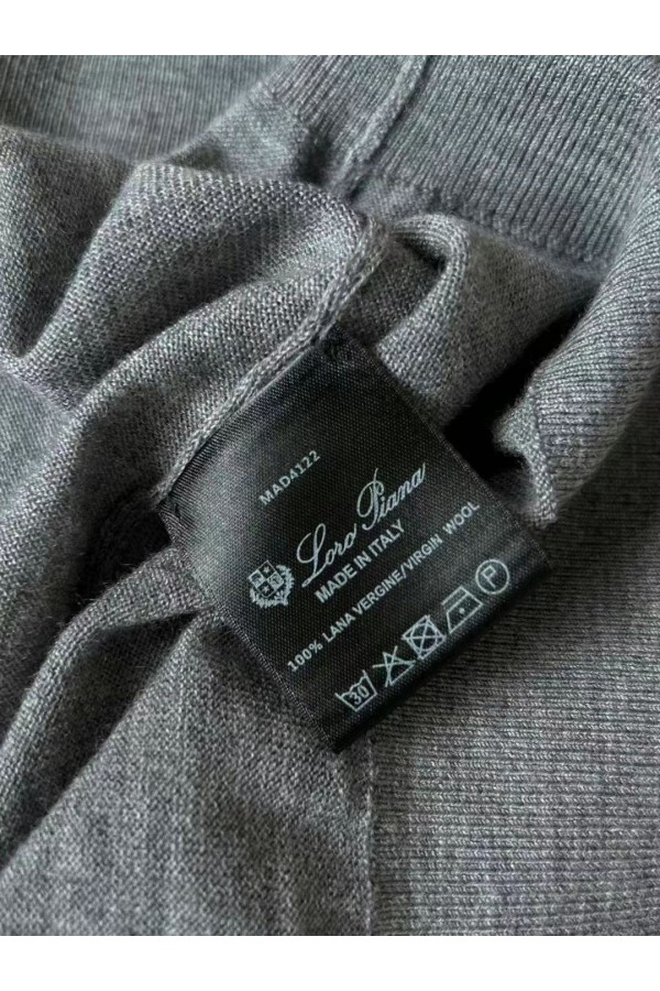 Поло с длинным рукавом Loro Piana Premium - Light Flower Gray