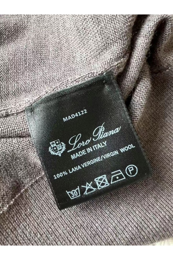 Поло с длинным рукавом Loro Piana Premium - Gray Coffee