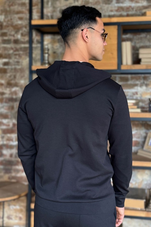 Мужская кофта на молнии Loro Piana - Black