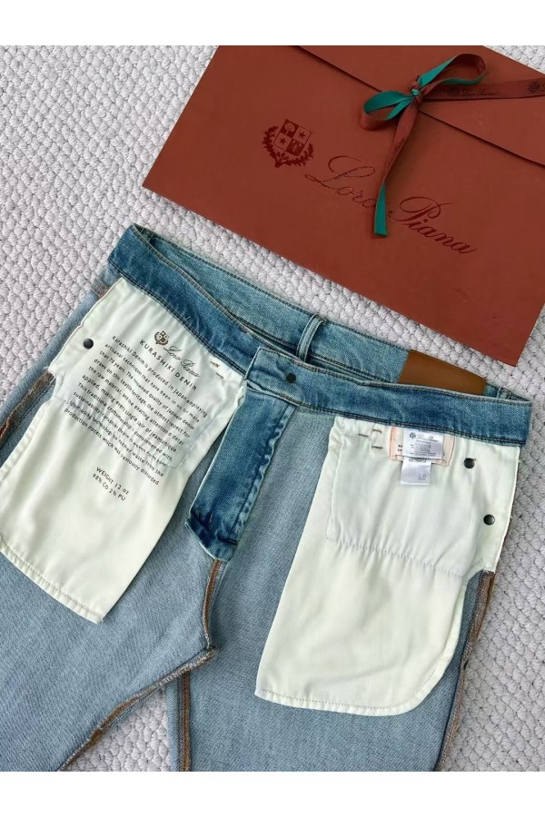 Мужские светло-синие джинсы Loro Piana Premium