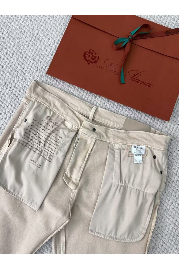 Мужские бежевые джинсы Loro Piana Premium