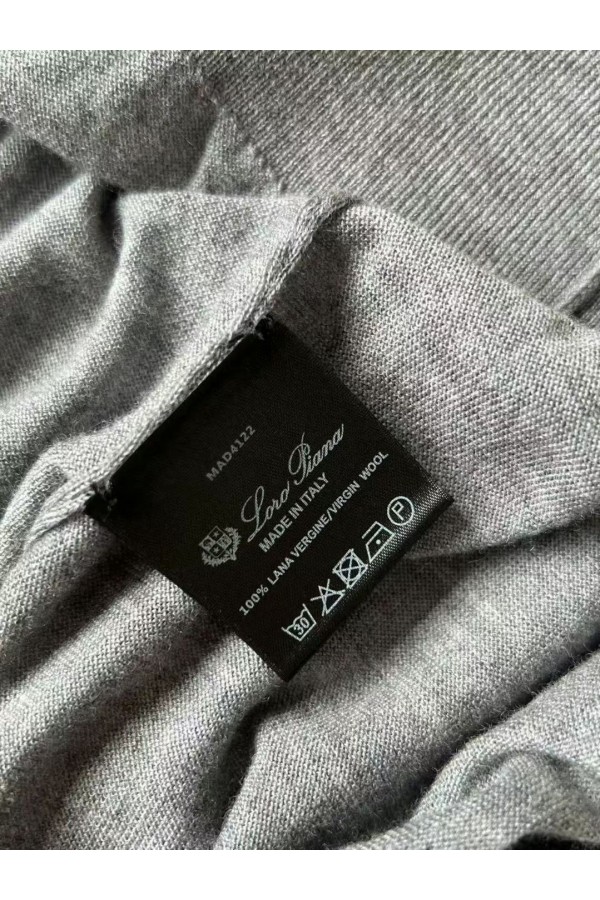 Поло с длинным рукавом Loro Piana Premium - Light Flower Gray