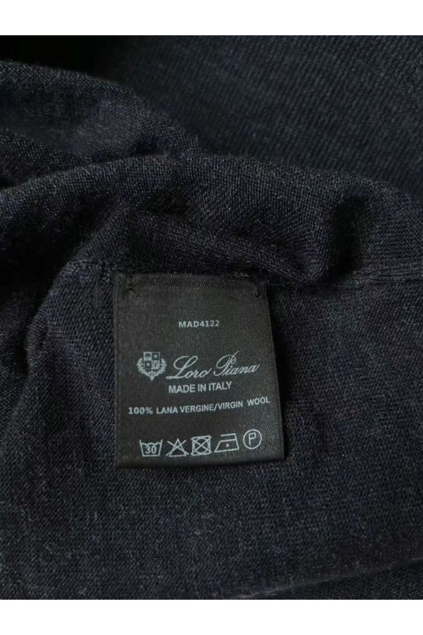 Поло с длинным рукавом Loro Piana Premium - Black Flower Gray