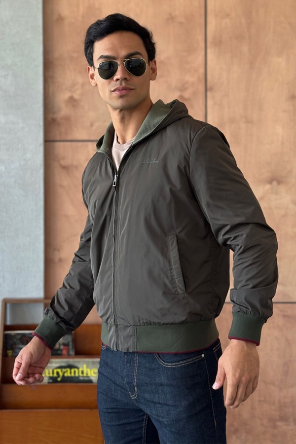 Мужская ветровка Loro Piana зелёного цвета