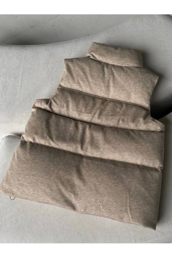 Женская бежевая жилетка Loro Piana premium