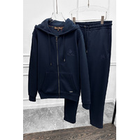 Спортивный костюм Loro Piana logo-embroidered - Navy