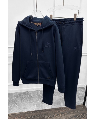 Спортивный костюм Loro Piana logo-embroidered - Navy
