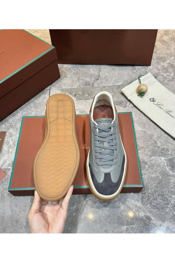 Мужские кожаные кроссовки Loro Piana Tennis Walk