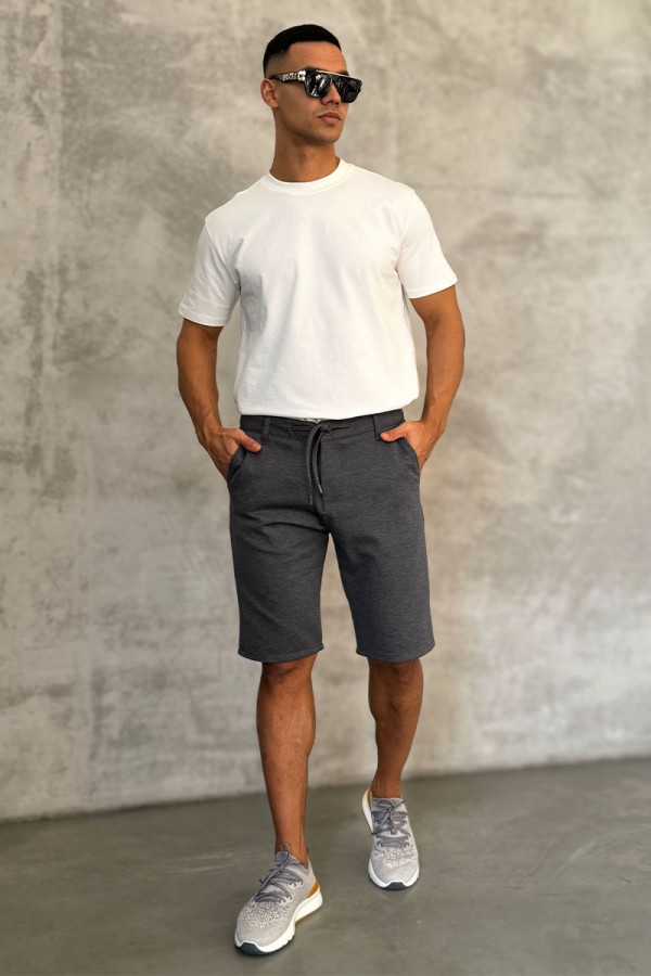 Мужские шорты Loro Piana серого цвета