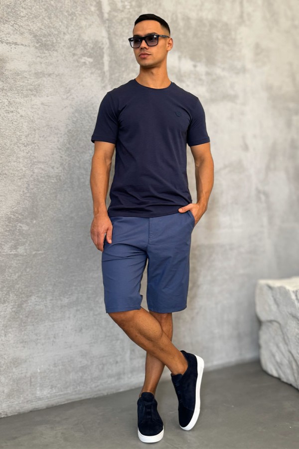 Мужские шорты Loro Piana синего цвета