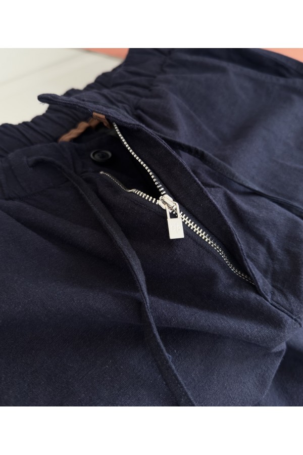 Льняные шорты Loro Piana Premium - Navy