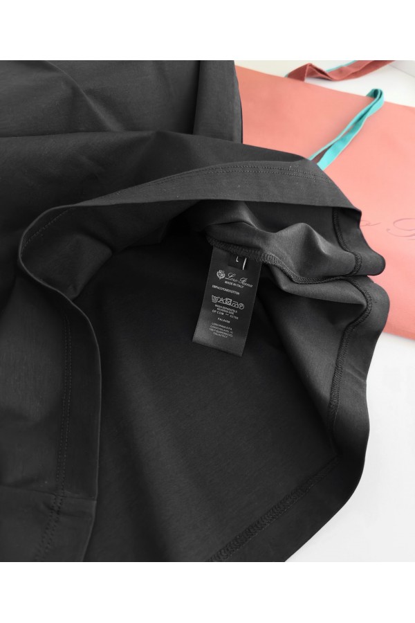 Мужская чёрная футболка Loro Piana