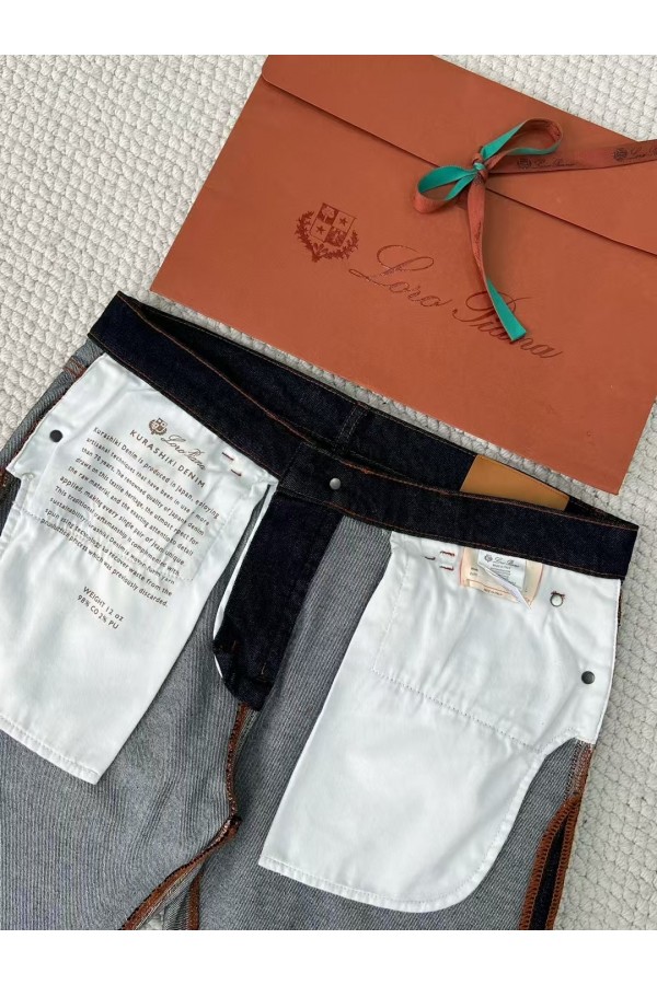 Мужские тёмно-синие джинсы Loro Piana Premium