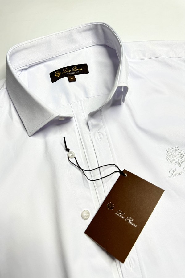 Мужская белая рубашка Loro Piana