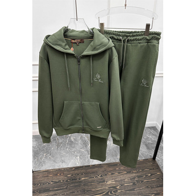 Спортивный костюм Loro Piana logo-embroidered - Green