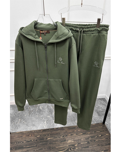 Спортивный костюм Loro Piana logo-embroidered - Green