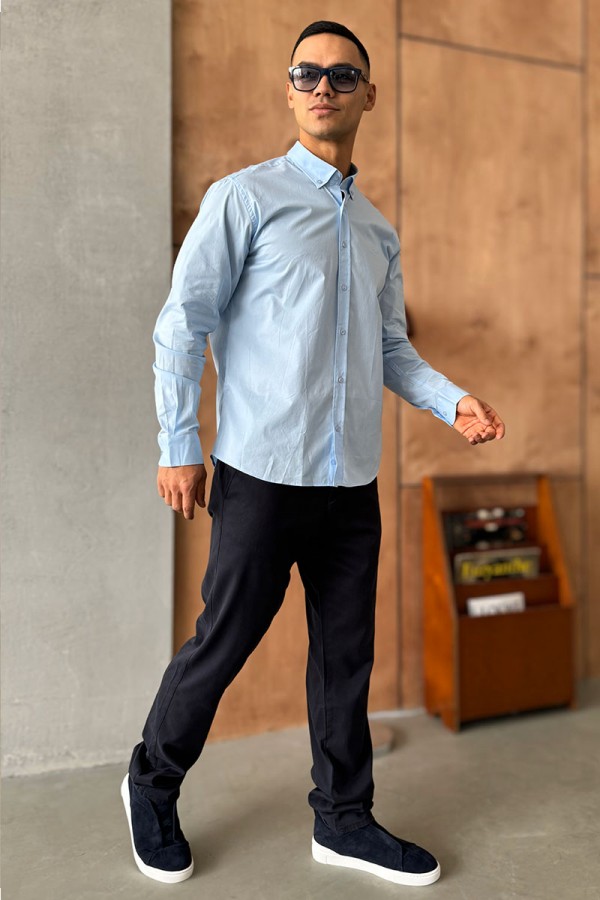 Мужские брюки Loro Piana тёмно-синего цвета