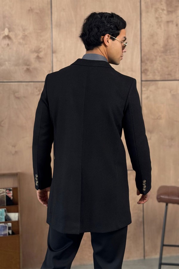 Мужское пальто чёрного цвета Loro Piana