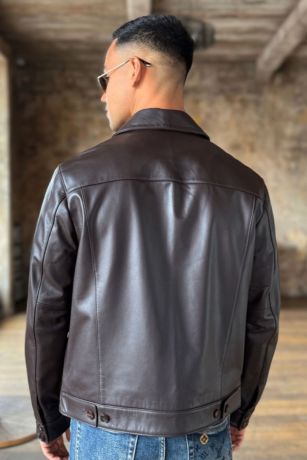 Мужская кожаная куртка Loro Piana Premium