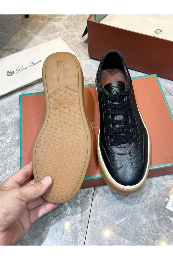 Мужские кожаные кроссовки Loro Piana Tennis Walk