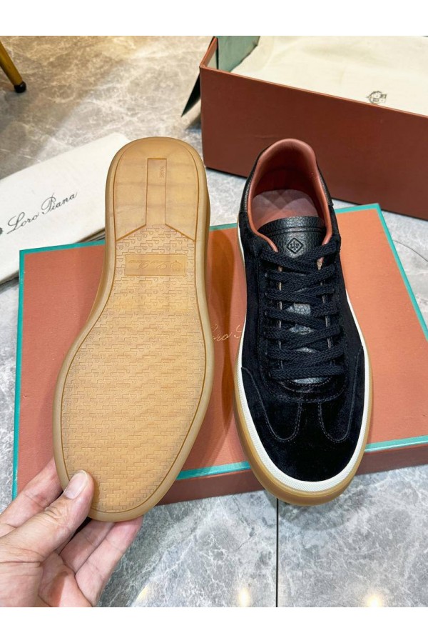 Мужские замшевые кроссовки Loro Piana Tennis Walk