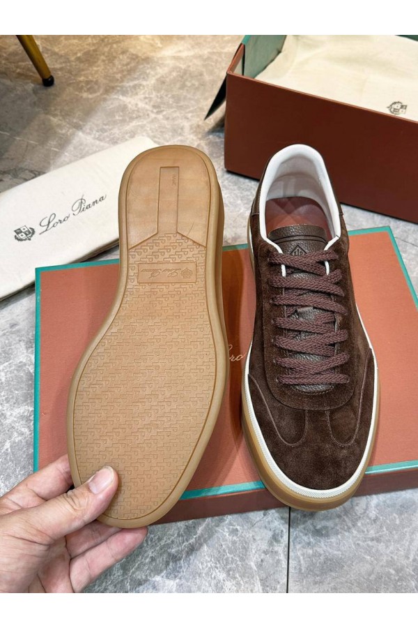 Мужские замшевые кроссовки Loro Piana Tennis Walk