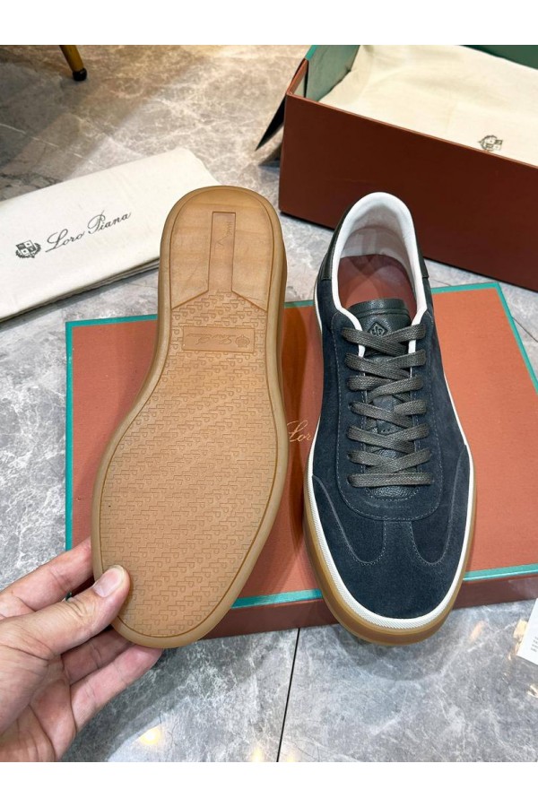 Мужские замшевые кроссовки Loro Piana Tennis Walk