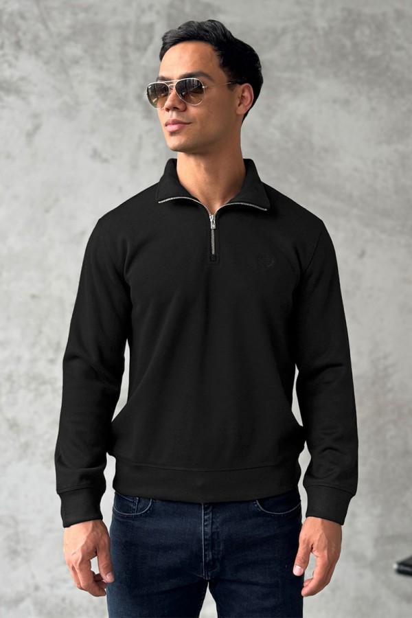 Утеплённая кофта Loro Piana zip-neck - Black