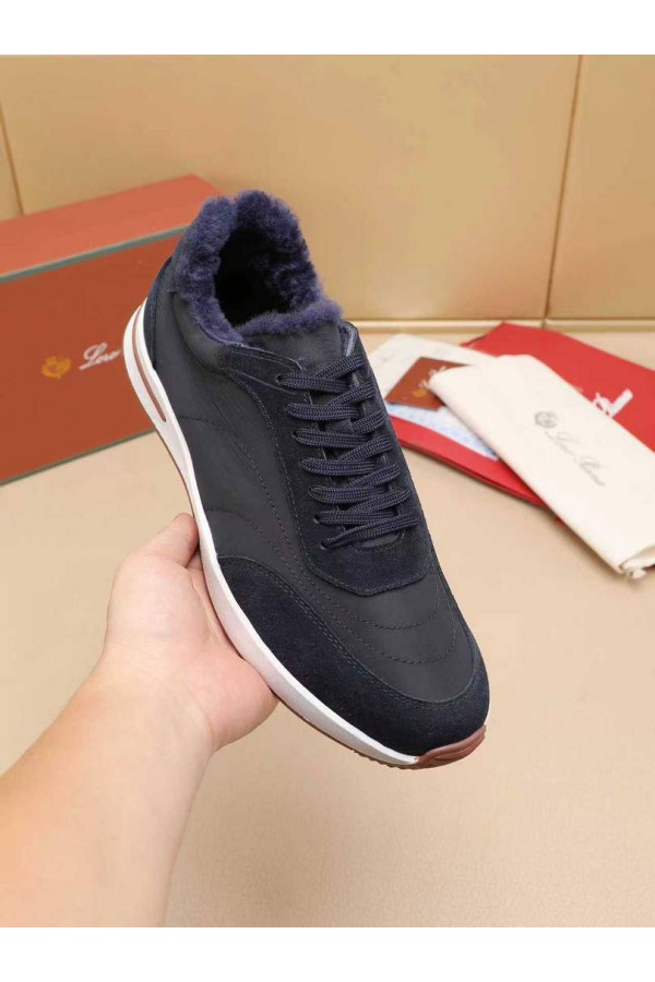 Кроссовки с мехом Loro Piana Week End Walk Evo