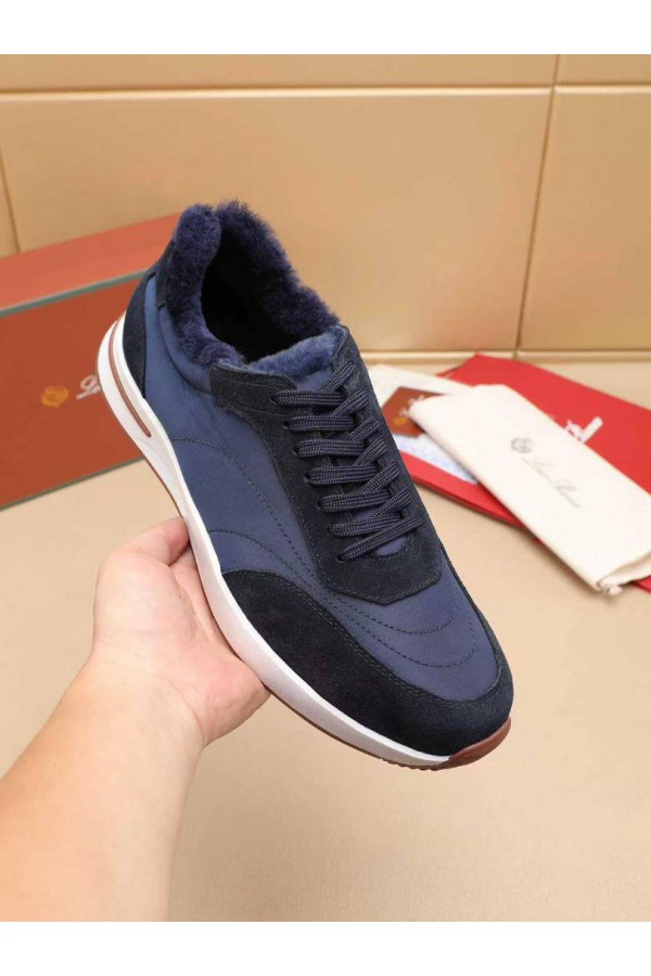 Кроссовки с мехом Loro Piana Week End Walk Evo