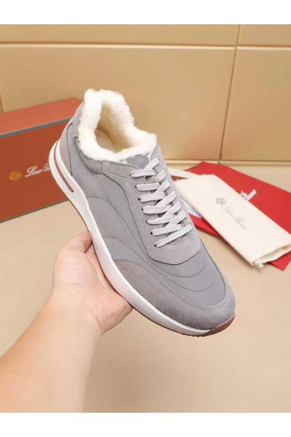 Кроссовки с мехом Loro Piana Week End Walk Evo