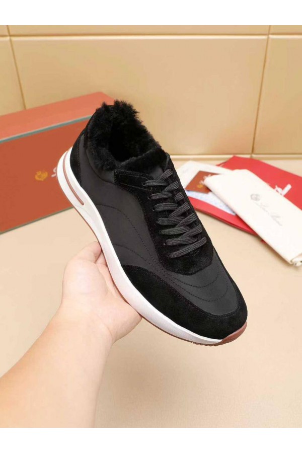 Кроссовки с мехом Loro Piana Week End Walk Evo