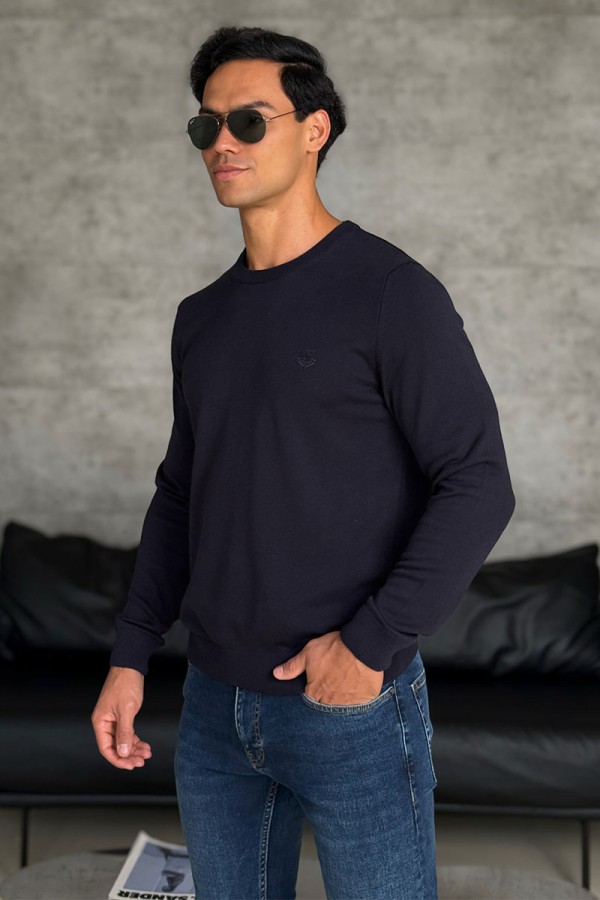 Мужской тёмно-синий джемпер Loro Piana