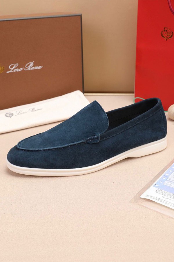 Мужские замшевые лоферы Loro Piana Summer Walk