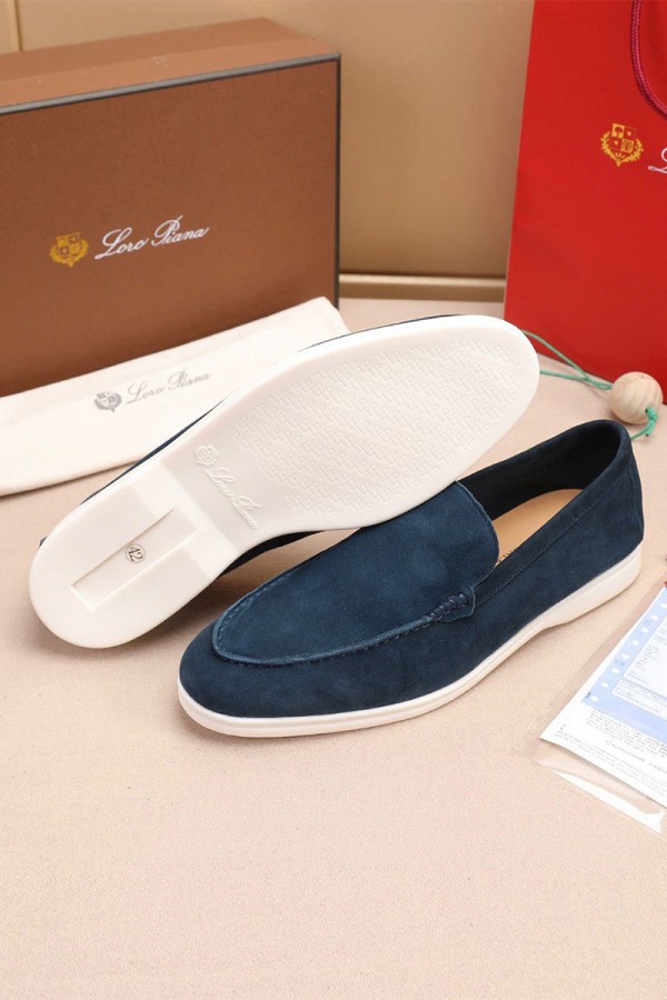 Мужские замшевые лоферы Loro Piana Summer Walk