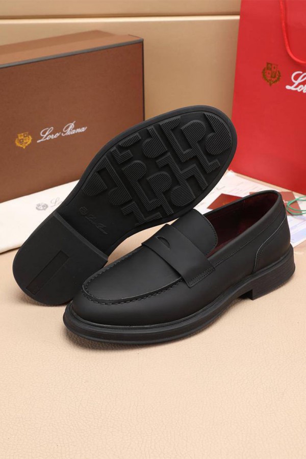 Кожаные лоферы Loro Piana Travis - Black