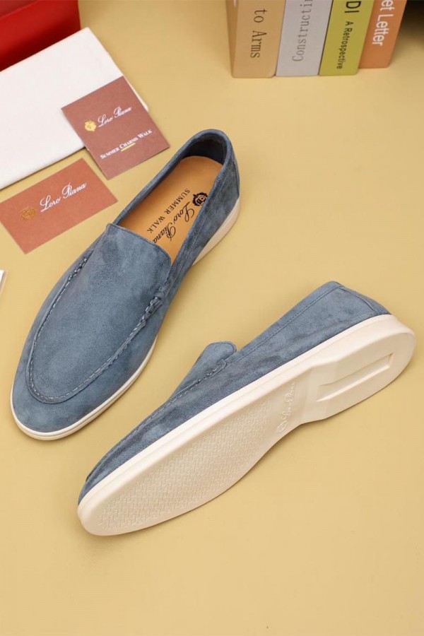Мужские замшевые лоферы Loro Piana Summer Walk