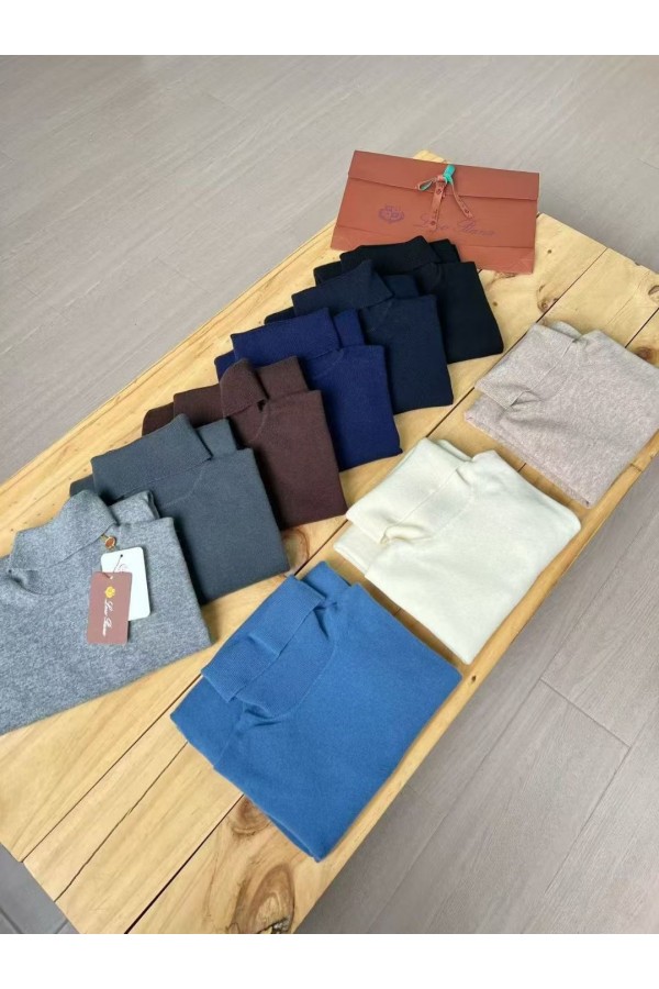 Мужская водолазка Loro Piana Premium - Black