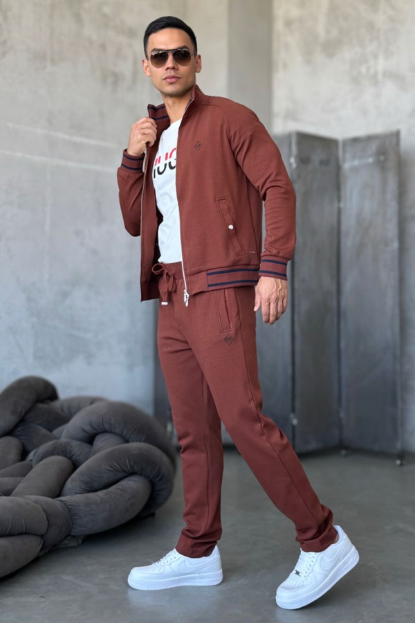 Мужской спортивный костюм Loro Piana monogram - Brown