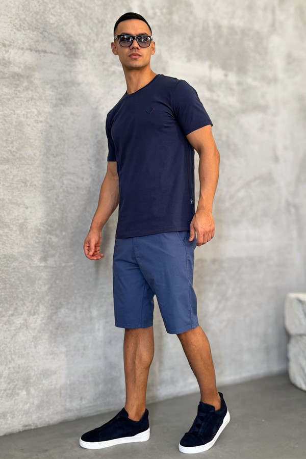 Мужские шорты Loro Piana синего цвета